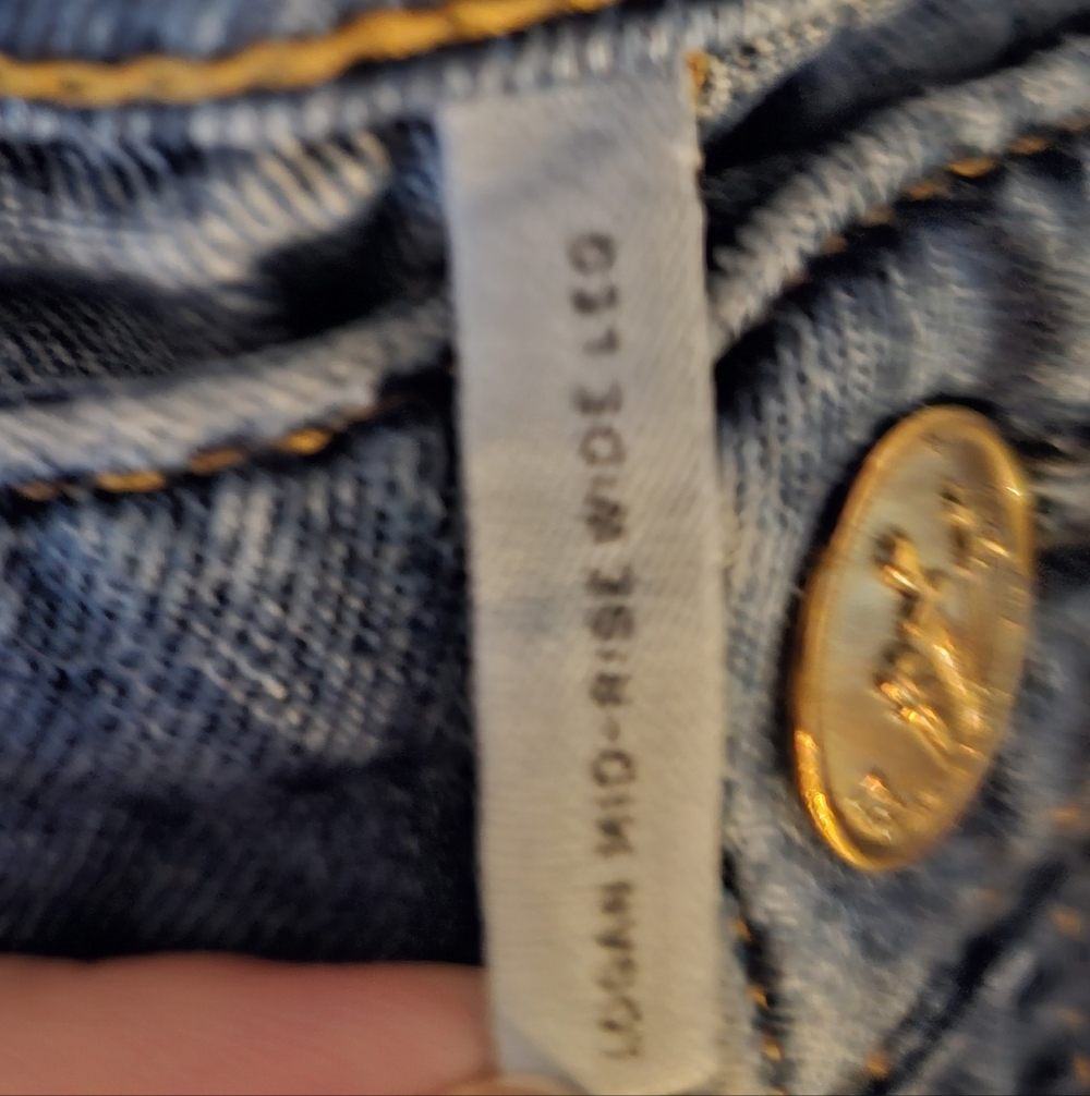 Rag & Bone Logan Mid-Rise Wide Leg Jeans Size 31 Tag, 34 Measurments - Picture 7 of 12